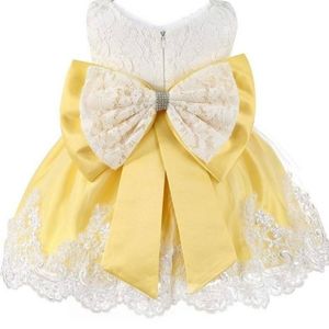 🆕 NWT Yellow/White Lace Baby Girl Easter